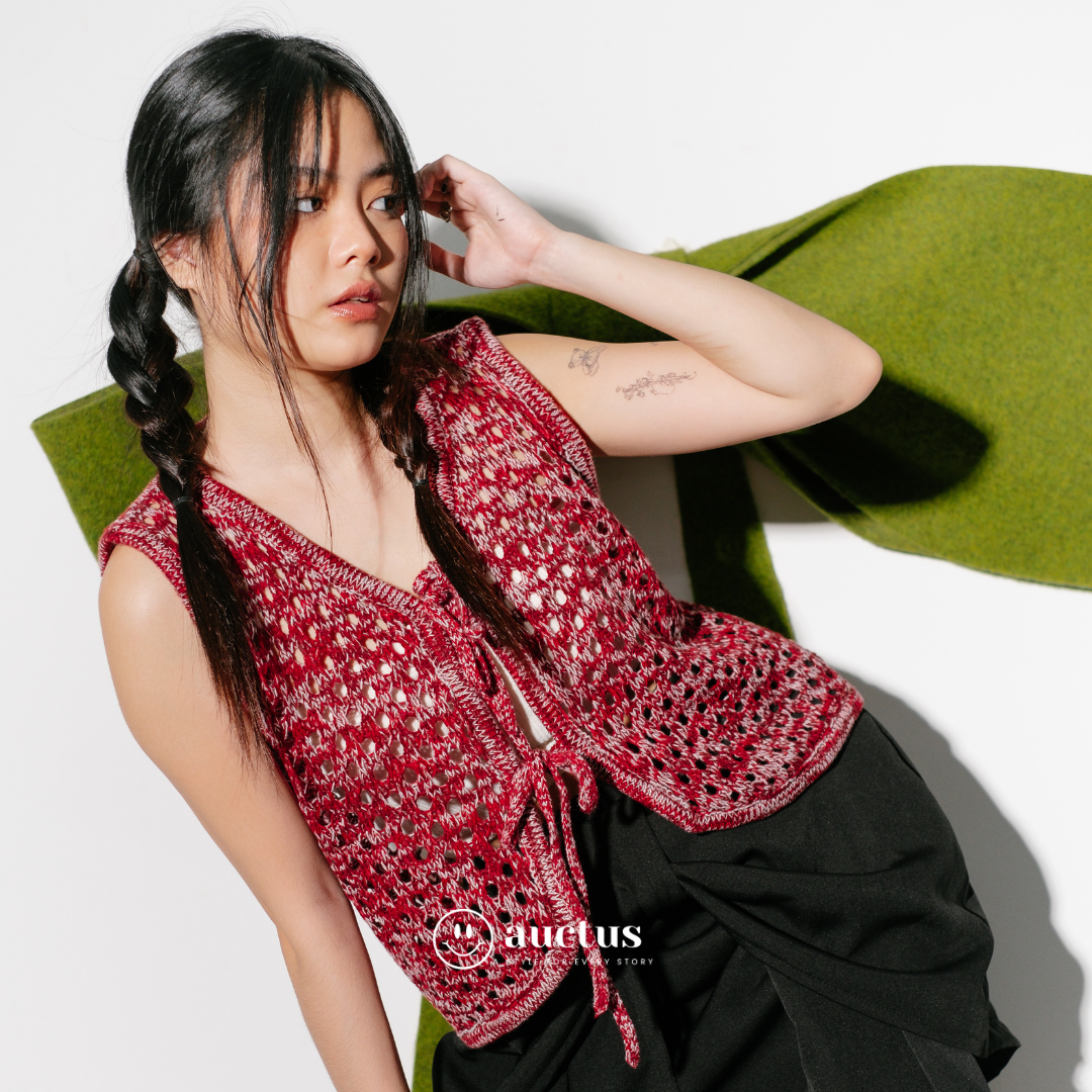 Poppy Bow Knit Vest