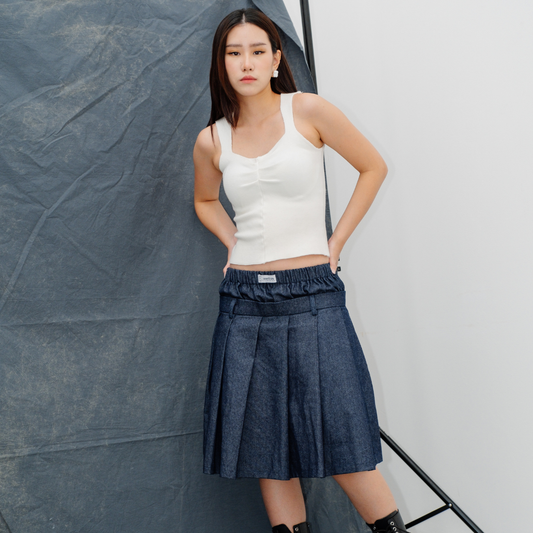 Kayle Double Denim Skirt