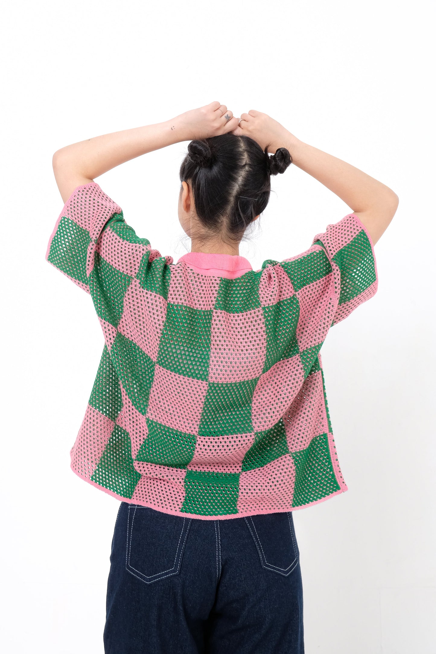 Alfie Checkered Knit Top