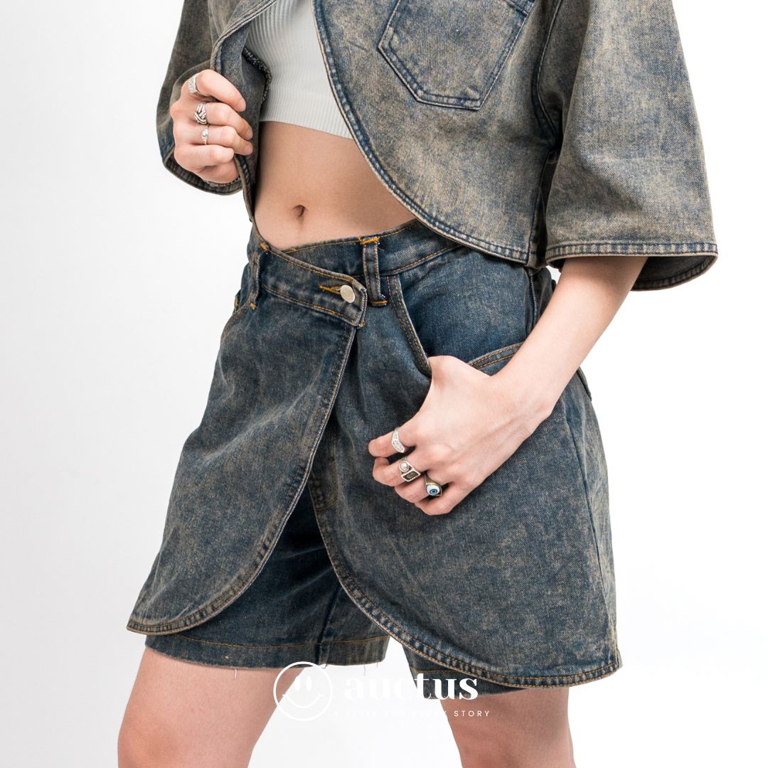 Heidi Round Denim Skort